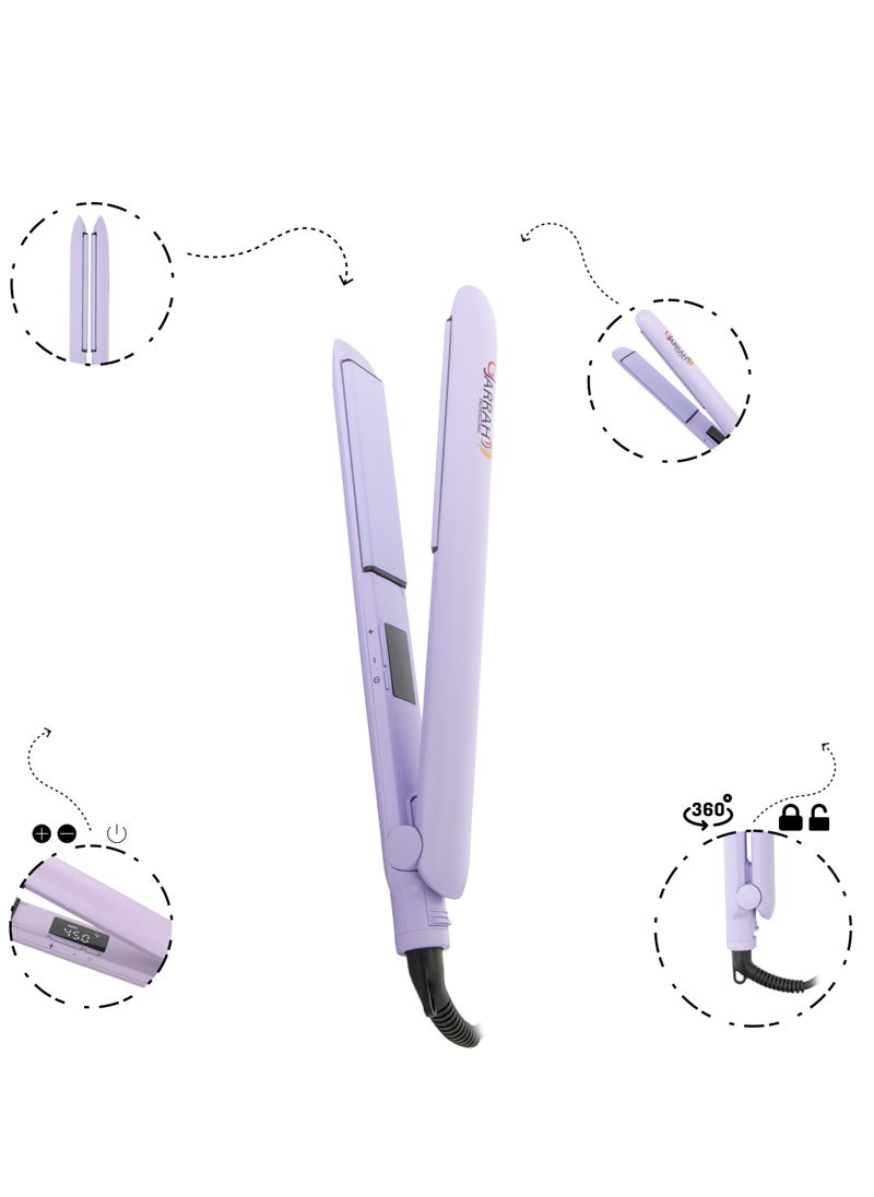 Gjarrah Gjarrah Ceramic Hair Straightener Surgeon – Dual Voltage Professional Styler for Salon-Quality Hair  - Image 3