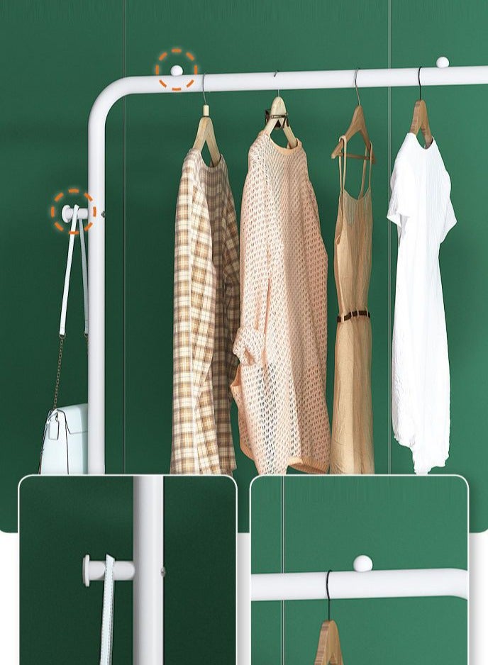 Beauenty Clothes Organizer And Holder Metal Stand White 160X68 CM  - Image 4