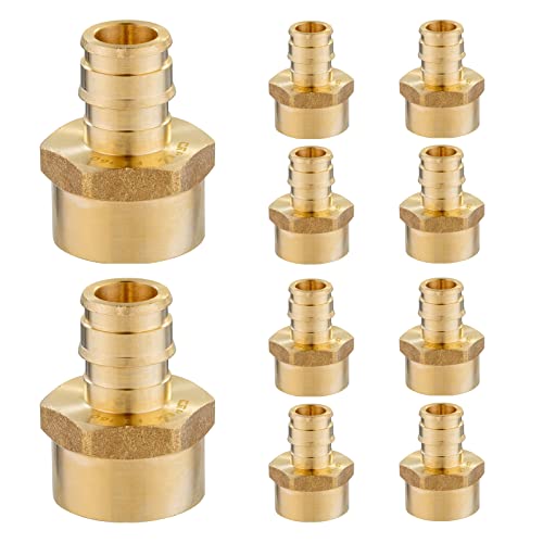 GUOFIS 10 Pack PEX-A Fittings, 1/2"x 1/2" Expansion Female NPT Adapter, ASTM F1960 Female Threaded Adapter for PEX-A Tubing(PEX1960026) - Image 1