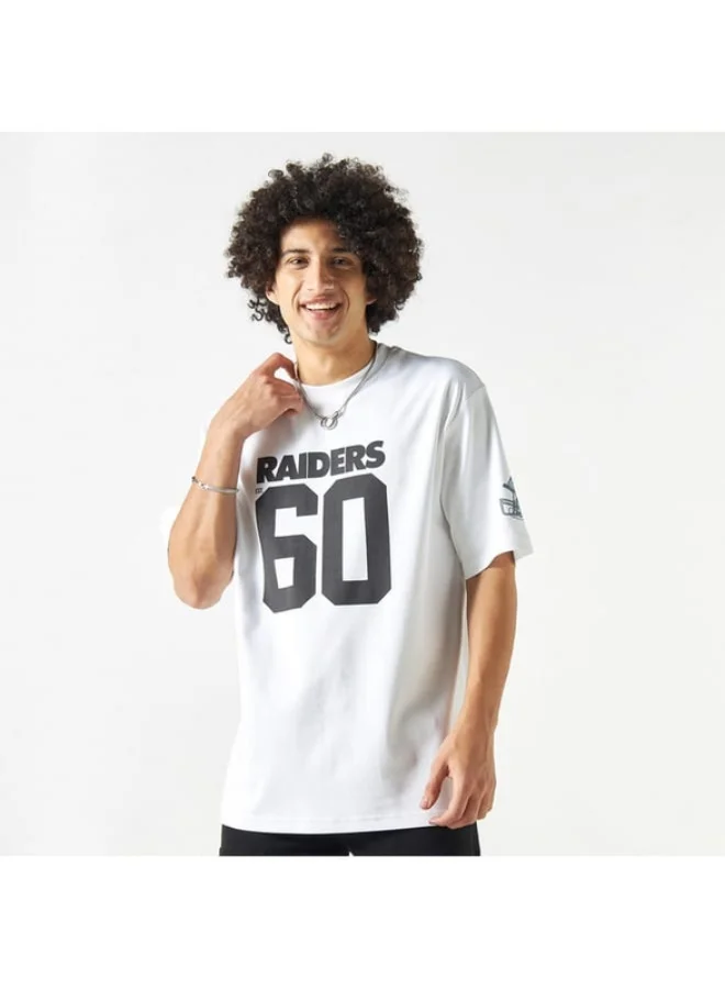 SP Characters Raiders 60 Print Crew Neck T-shirt with Short Sleeves