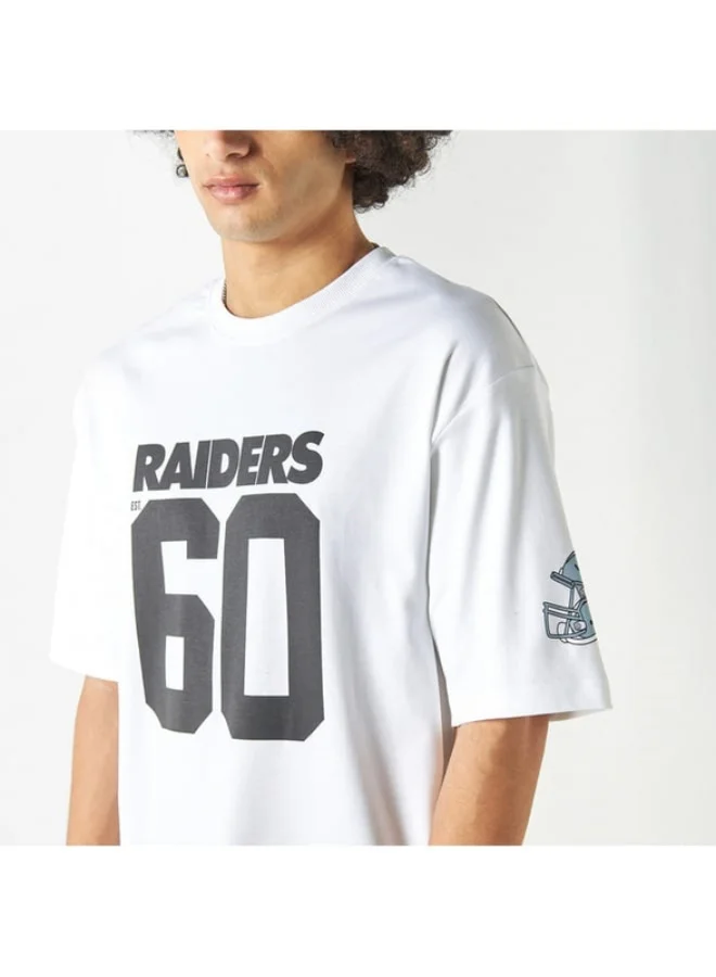 SP Characters Raiders 60 Print Crew Neck T-shirt with Short Sleeves
