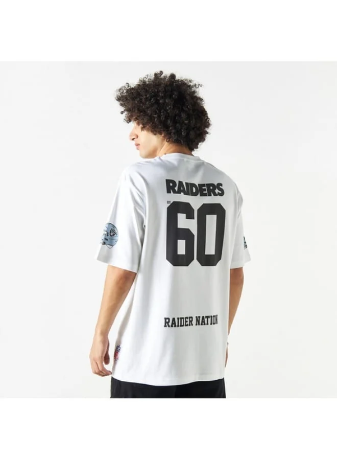 SP Characters Raiders 60 Print Crew Neck T-shirt with Short Sleeves