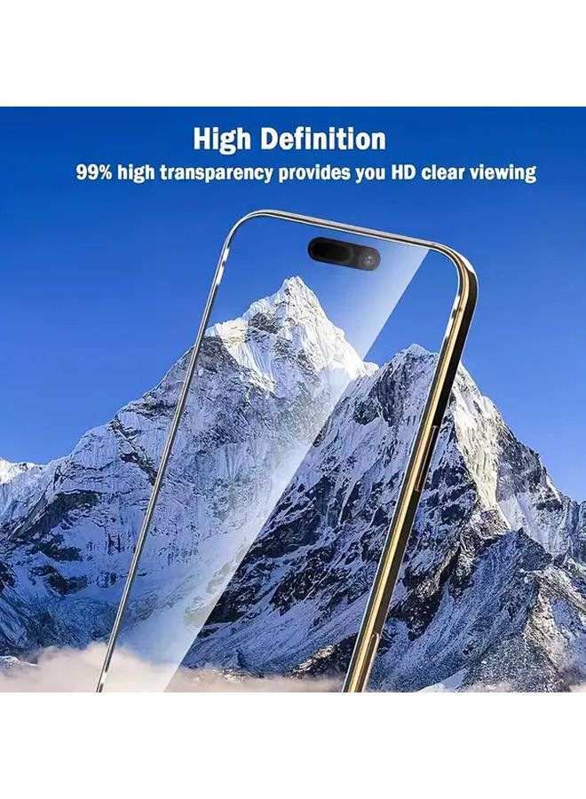 2 قطعة من واقي الشاشة الزجاجي المقوى الشفاف لهاتف iPhone 11 مقاوم للخدوش وبصمات الأصابع ومقاوم للماء والغبار - Image 5