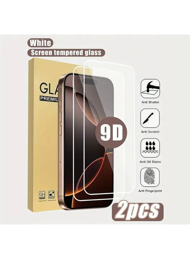 2 قطعة من واقي الشاشة الزجاجي المقوى الشفاف لهاتف iPhone 11 مقاوم للخدوش وبصمات الأصابع ومقاوم للماء والغبار - Image 1