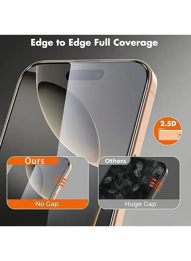 2 قطعة من واقي الشاشة الزجاجي المقوى الشفاف لهاتف iPhone 11 مقاوم للخدوش وبصمات الأصابع ومقاوم للماء والغبار - Image 4