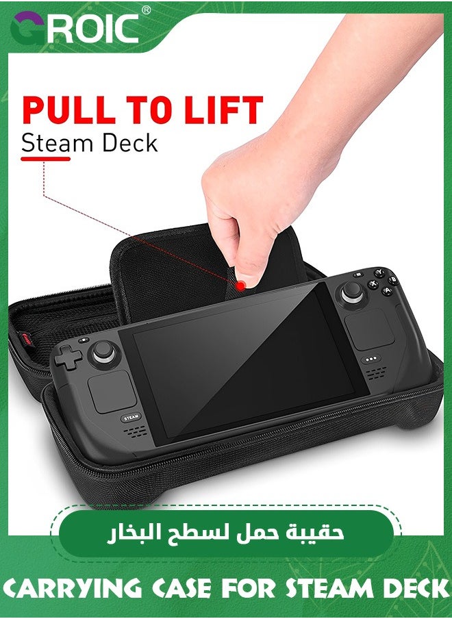 GROIC - Steam Deck Oled Case, Portable Hard Shell Carrying Case for Steam Deck Oled with 16 Game Slots / Button Protection/ Large Capacity - Image 1