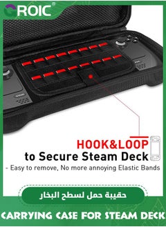 GROIC Steam Deck Oled Case, Portable Hard Shell Carrying Case for Steam Deck Oled with 16 Game Slots / Button Protection/ Large Capacity  - Image 4