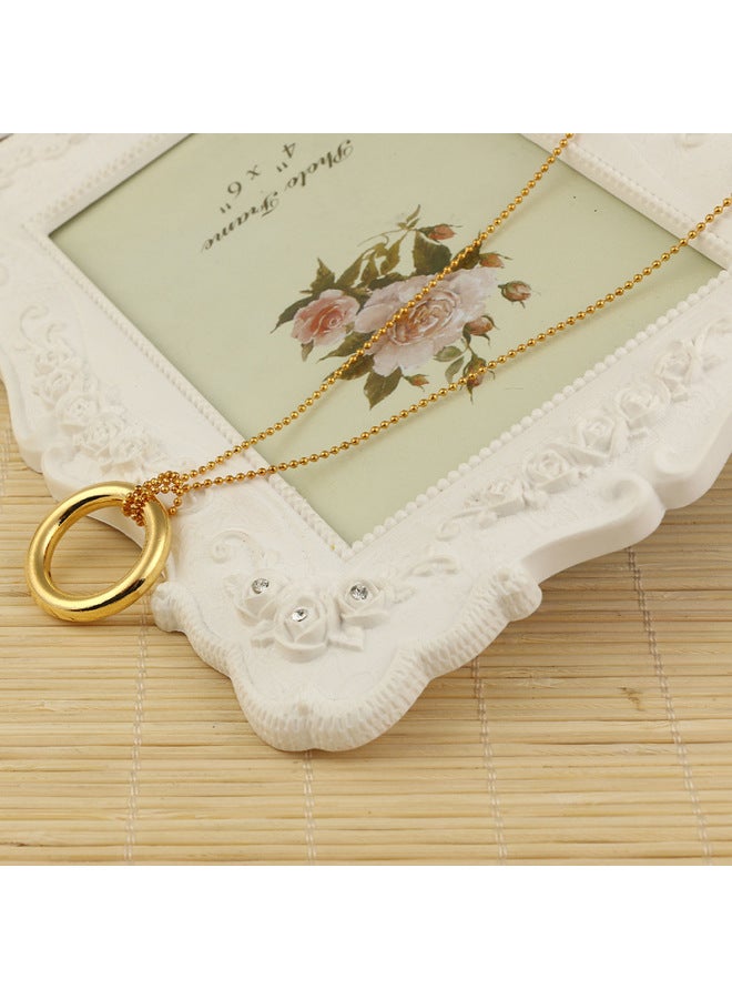 Magic Toys Tomorrow Ring Seamless Small Magic Knot Wedding Magic Ring Props Wholesale-Color:Seamless Golden Bead Chain  - Image 1