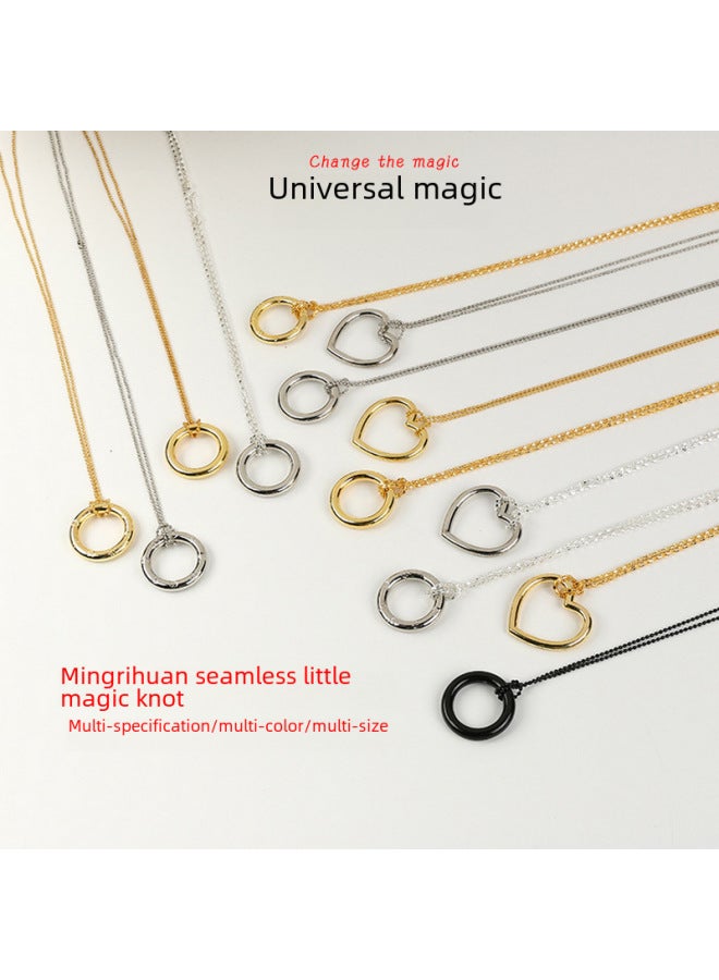 Magic Toys Tomorrow Ring Seamless Small Magic Knot Wedding Magic Ring Props Wholesale-Color:Seamless Golden Bead Chain  - Image 4
