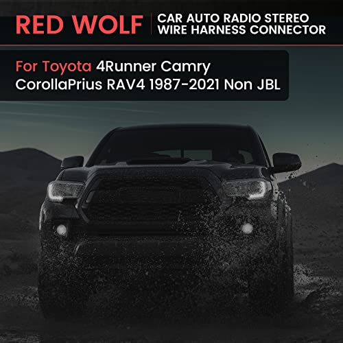 RED WOLF Radio Wiring Harness Connector Select for Toyota Camry Corolla Prius RAV4 1987-2019 Mount Aftermarket Car Stereo Wire Cable Plug - Image 2