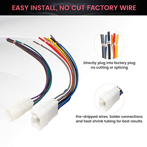 RED WOLF Radio Wiring Harness Connector Select for Toyota Camry Corolla Prius RAV4 1987-2019 Mount Aftermarket Car Stereo Wire Cable Plug - Image 3