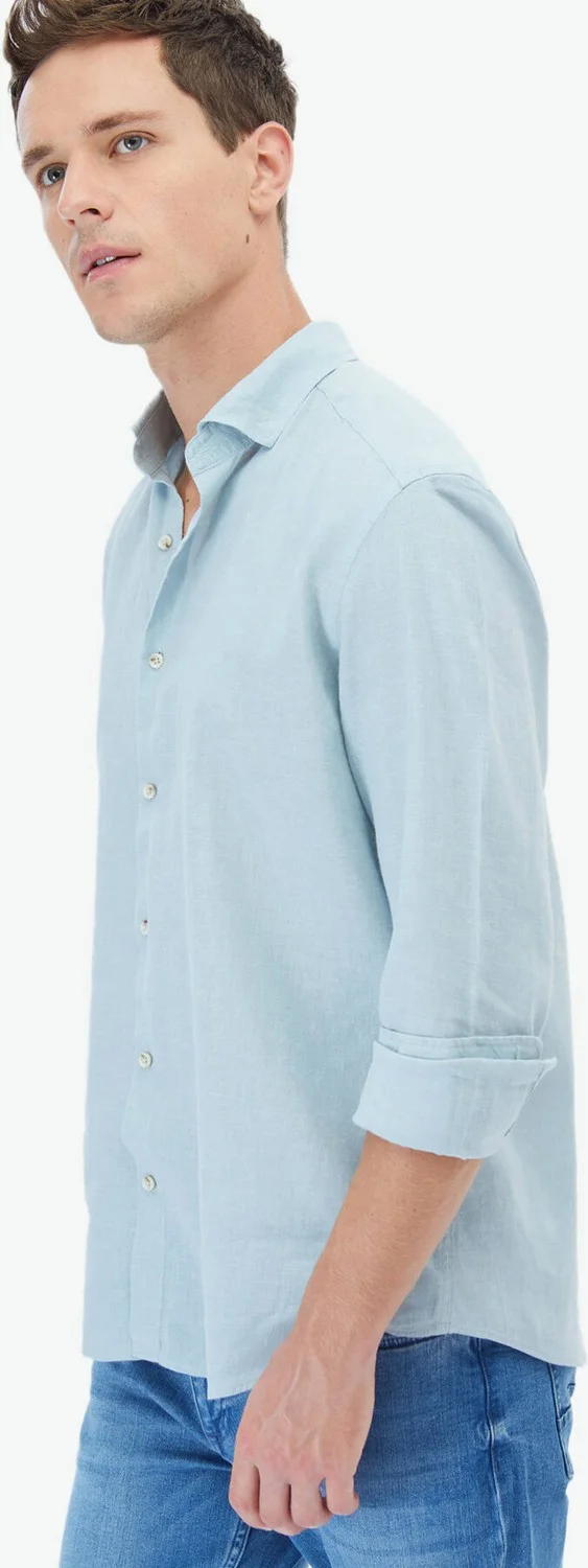 كيب Mint Plain Regular Fit Woven Casual Cotton Blend Shirt