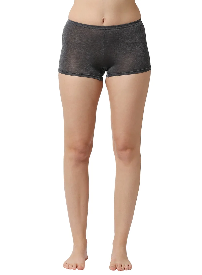 BYC Women's Boyshort Boxer Brief - Dark Grey