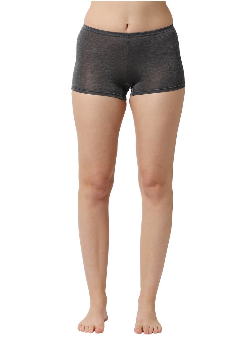 BYC Women's Boyshort Boxer Brief - Dark Grey  - Image 3
