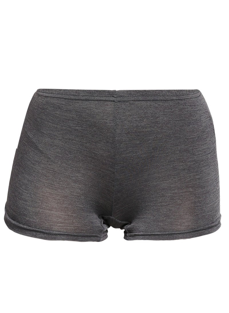BYC Women's Boyshort Boxer Brief - Dark Grey  - Image 1