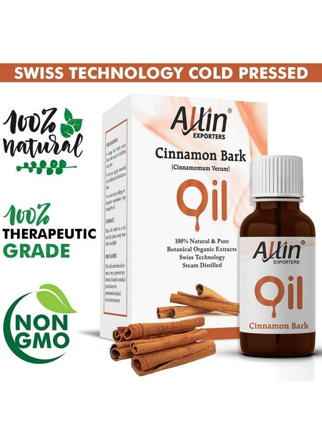 Allin Exporters Cinnamon Bark Oil 100% Natural Pure & Therapeutic Grade For Skin Acne Face Hair Aromatherapy Diffuser & Massage (30 Ml)  - Image 4