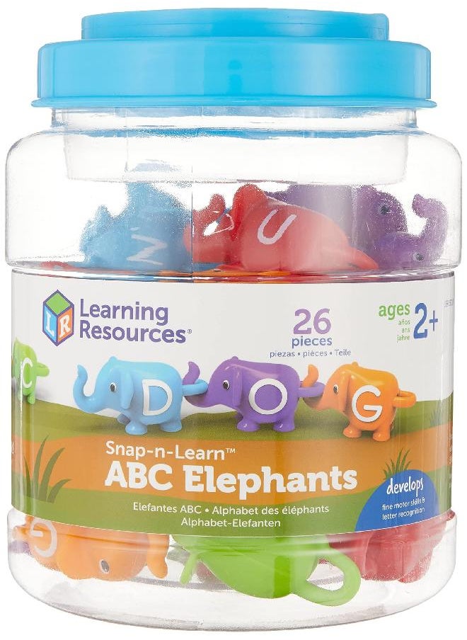 Learning Resources - Learning Resources Snap-n-Learn ABC Elephants, Educational Toys, Alphabet Elephant Toy, Fine Motor Toys, Counting and Sorting Toys, Ages 2+ - Image 1