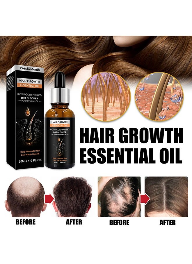 West&Month Hair Growth Essential Oil ,Has The Effect Of Activating And Unblocking Pores, Repairing Hair Follicle Tubes, And Stimulating The Growth Of Dark Hair, Suitable For All Hair Types 30ml  - Image 4