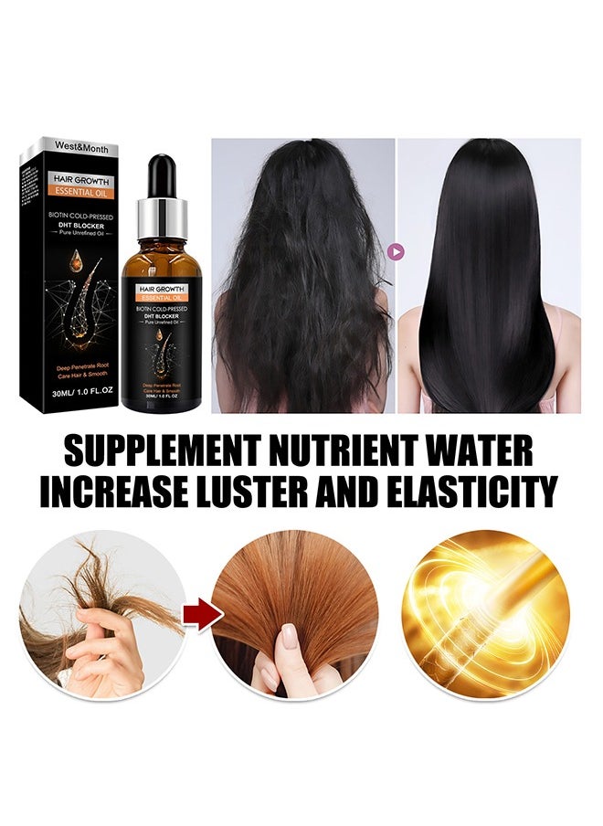 West&Month Hair Growth Essential Oil ,Has The Effect Of Activating And Unblocking Pores, Repairing Hair Follicle Tubes, And Stimulating The Growth Of Dark Hair, Suitable For All Hair Types 30ml  - Image 5