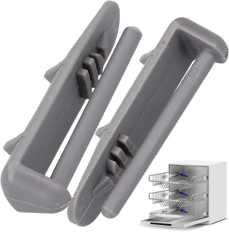 2 Pieces of Dishwasher Basket Rail Stoppers for Beko 1880580400 for Whirlpool 481246279745 for Ikea 481246279981 Dishwasher Spare Parts 10-Year Warranty –