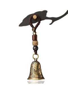 CMGTYYD Chinese Feng Shui Bell Six Character Pure Brass Bells Window Door Home Pendant Car Keychains Beautiful Symbolism Good Luck Wealth and Safe for Home Decoration, Office Decoration(2.6x1.5x1.1in)  - Image 1