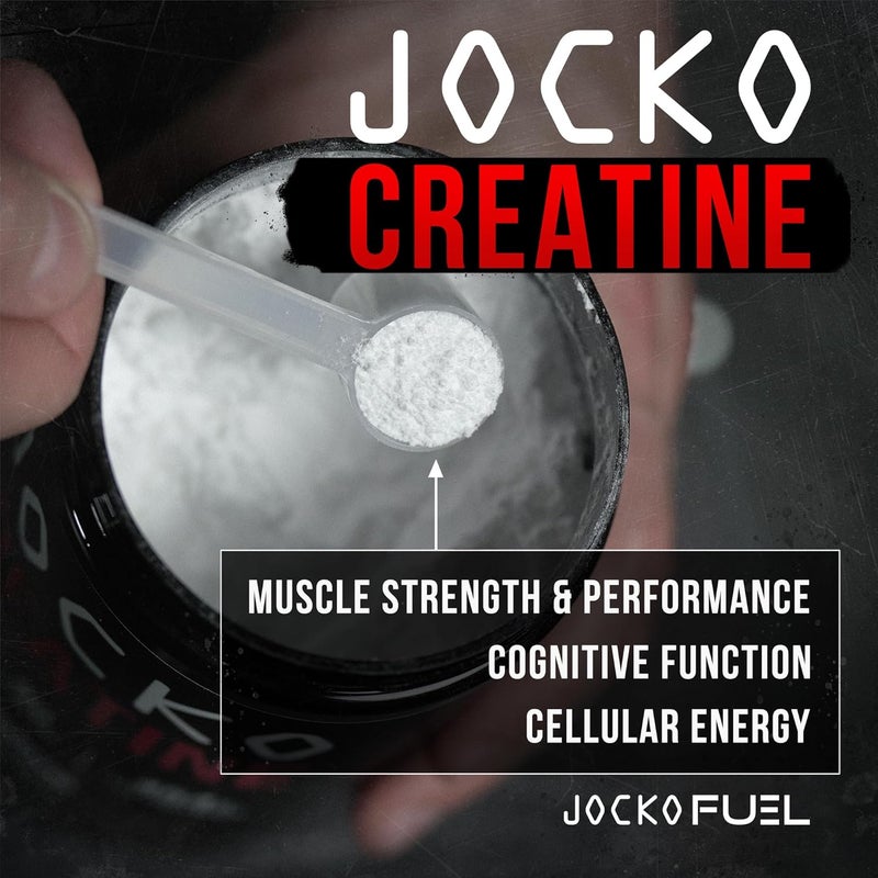 Jocko Fuel Creatine Monohydrate Powder  Creatine for Men  Women Supplement for Athletic Performance  Muscle Health 90 Servings 16 oz Unflavored 16 OZ JAR - Image 4