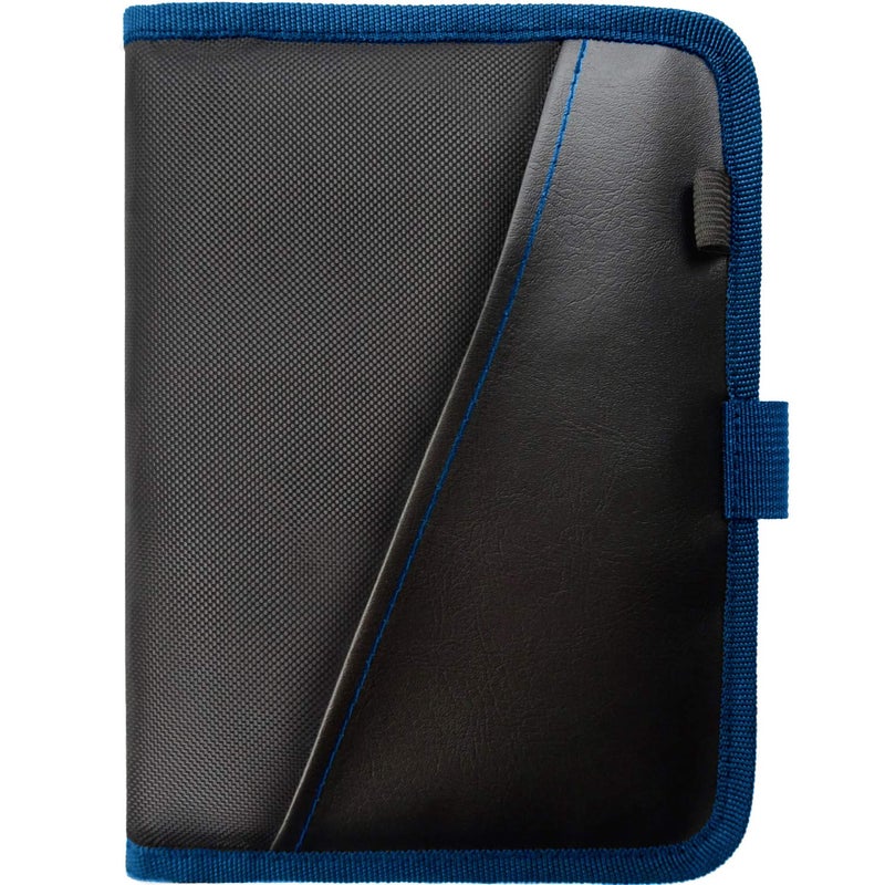 Glove Box Compartment Organizer Car Document Holder Owner Manual Case Pouch Vehicle Storage Wallet for Registration Insurance Card Premium Auto Paperwork Holder Log Book included Blue