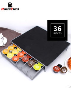 RollsTimi  Coffee Capsule Storage Drawer Holder,Coffee Capsule Holder Box for Countertop (36 Capsule Capacity)  - Image 1