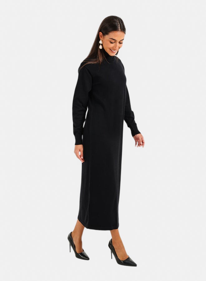 Carina Knit Turtle Neck Midi Dress - Image 1
