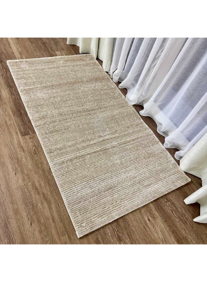 HANDPICKED FURNITURE Prodigi Rug Medium Pile Rectangle - 150 X 230 Cm 4.9 X 7.5 Ft - Dark Beige - Image 1