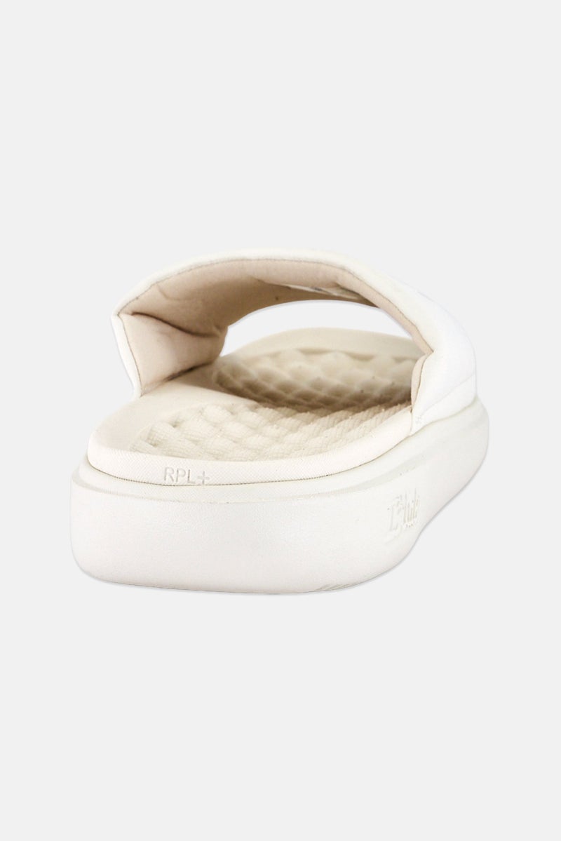 ISlide Men Dallas Mavericks Tonal Pop Slip On Slides, Off White - Image 3