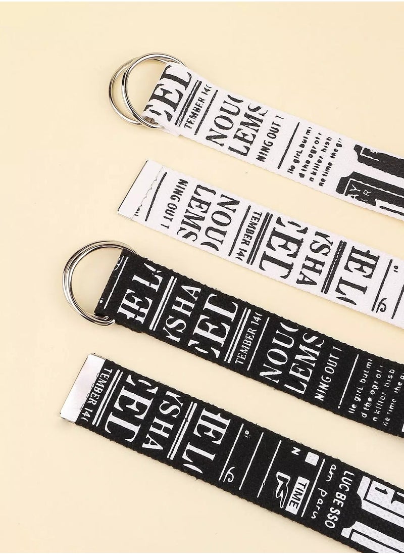 Generic 2pcs Letter Graphic Tape Belt  - Image 4