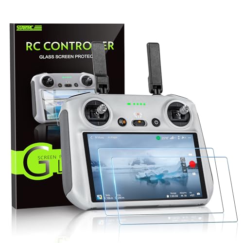 STARTRC ستارتي آر سي ميني 4 برو HD واقي شاشة زجاجي مقسى لجهاز DJI ميني 4 برو / إير 3S / مافيك 3 برو / ميني 3 / ميني 3 برو / إير 2S RC / RC 2 ملحقات جهاز التحكم عن بعد (عبوة 2) - Image 1