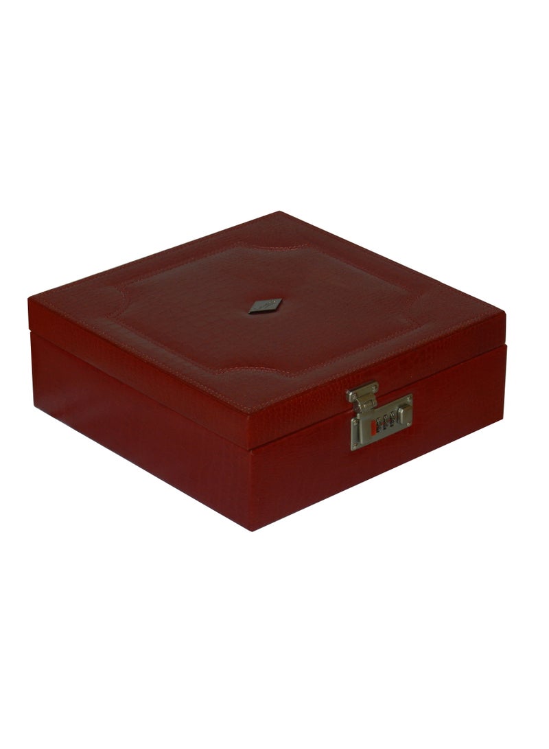 LAVERI LEATHER Laveri Genuine Leather Bracelet Jewelry Box with 3 Removable Rolls - Holder Stores Bracelets, Bangles & Watches Bangle Vanity Box REMOVABLE Vanity Box Removable Vanity Box  - Image 3