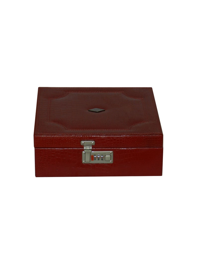 LAVERI LEATHER Laveri Genuine Leather Bracelet Jewelry Box with 3 Removable Rolls - Holder Stores Bracelets, Bangles & Watches Bangle Vanity Box REMOVABLE Vanity Box Removable Vanity Box  - Image 5