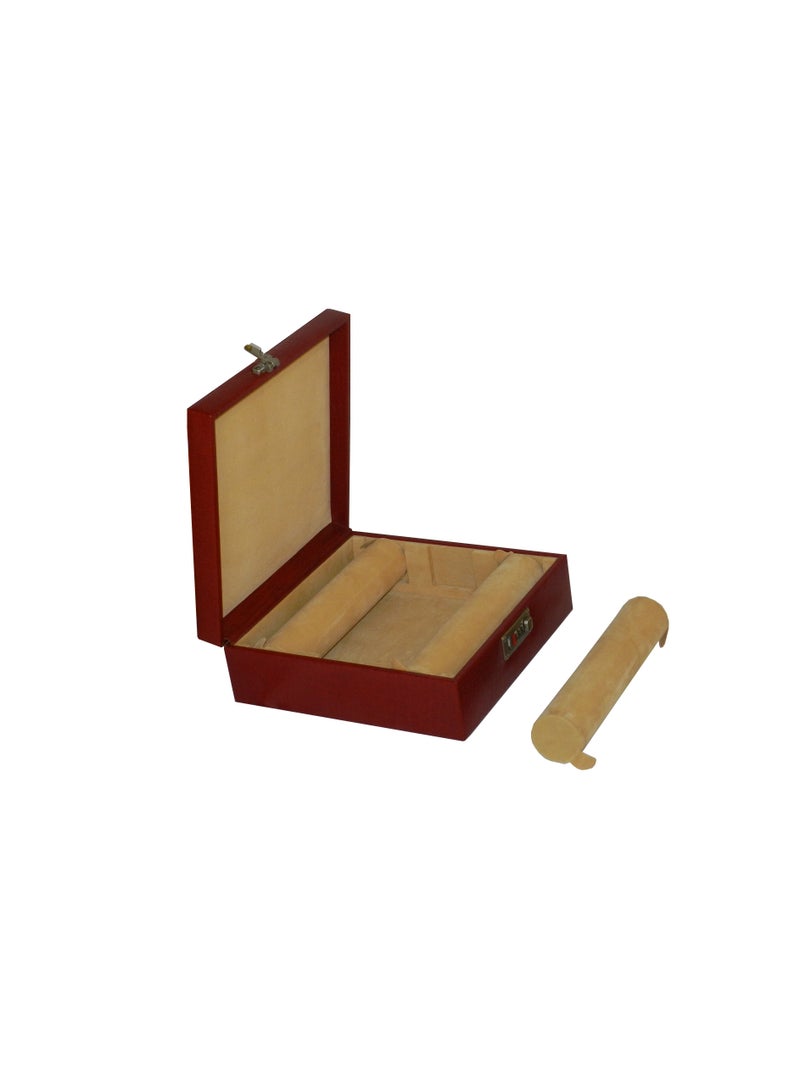 LAVERI LEATHER Laveri Genuine Leather Bracelet Jewelry Box with 3 Removable Rolls - Holder Stores Bracelets, Bangles & Watches Bangle Vanity Box REMOVABLE Vanity Box Removable Vanity Box  - Image 4