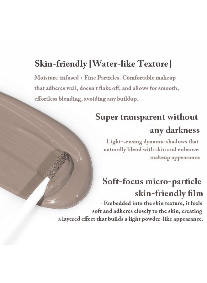 نوفو هايلايتر لايت باي لايت، عصا كونتور سائلة باردة اللون، مكياج كونتور كريم باللون الرمادي البارد، مكياج خفيف الوزن قابل للدمج بتشطيب مطفي، سهل تشكيل الوجه، غير دهني، طويل الأمد، 01# بني رمادي - Image 3