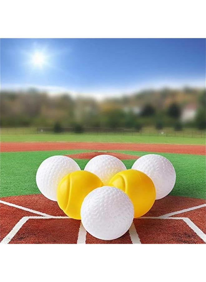 Generic - Pitching Machine Baseball & Tennis, Plastic Replacement Balls, Sports Training Ball, 6Pcs Set, Outdoors Game Set, Active, Learning Gift Age 4, 5, 6, 7, 8 Year Olds Kids, Boys, Girls - Image 1