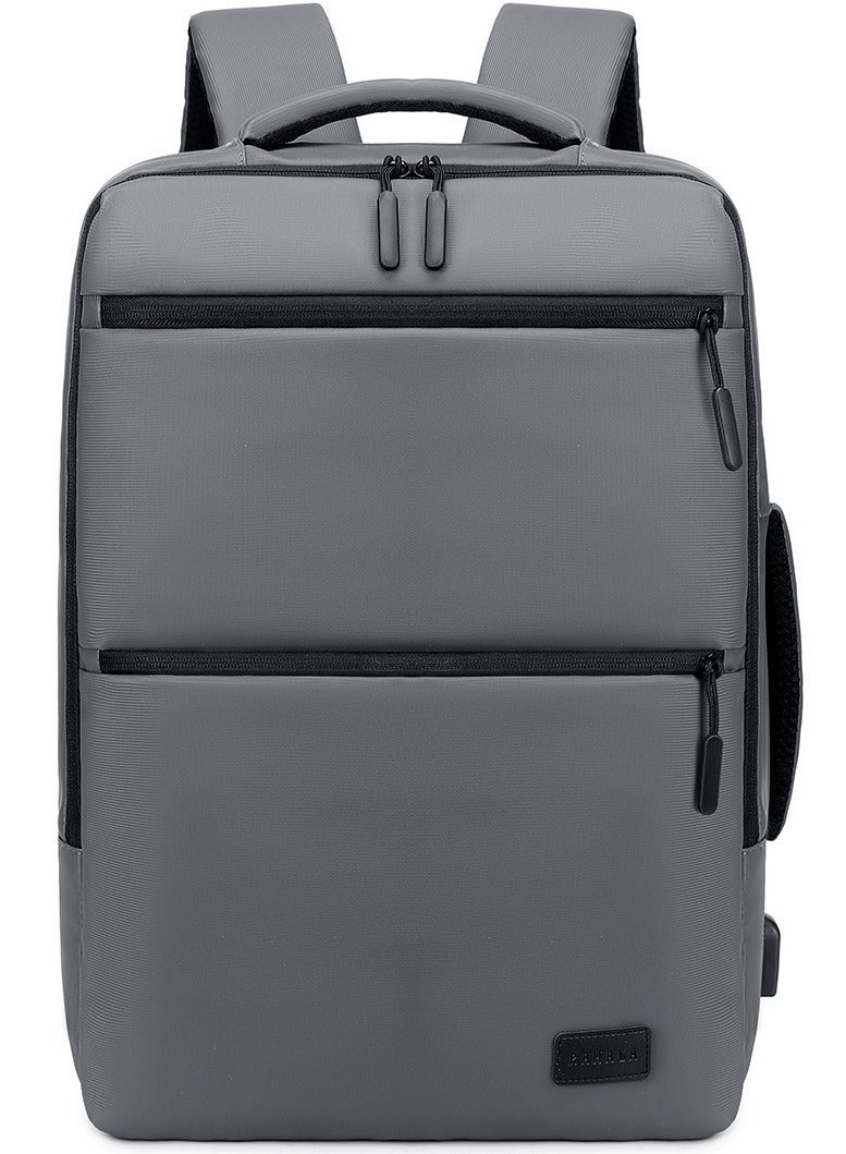 RAHALA RAL815 RAHALA Business and Travel Backpack, Waterproof and Anti-Theft, with USB Charging Port and 15.6-inch Laptop Compartment - GREY - Image 2