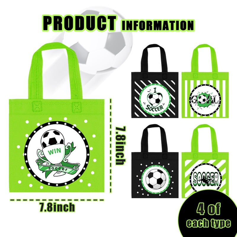 BANBALLON 20 PCS Soccer Party Favor Bags Soccer Gift Bags Treat Gift Bags for Kids Soccer Birthday Party Sports Theme Party Baby Shower World Cup Goodie Bags Supplies (Soccer) - Image 2