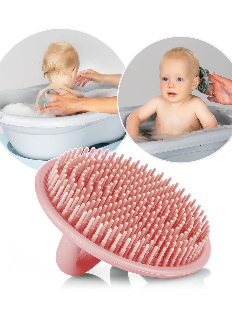 LuQu فرشاة استحمام سيليكون (مشط قشرة رأس الأطفال، ماساج لفروة الرأس سيليكون، فرشاة شامبو بشعيرات ناعمة للمواليد والأطفال الصغار. رأس فرشاة شامبو سيليكون ماساج لفروة الرأس) - Image 1