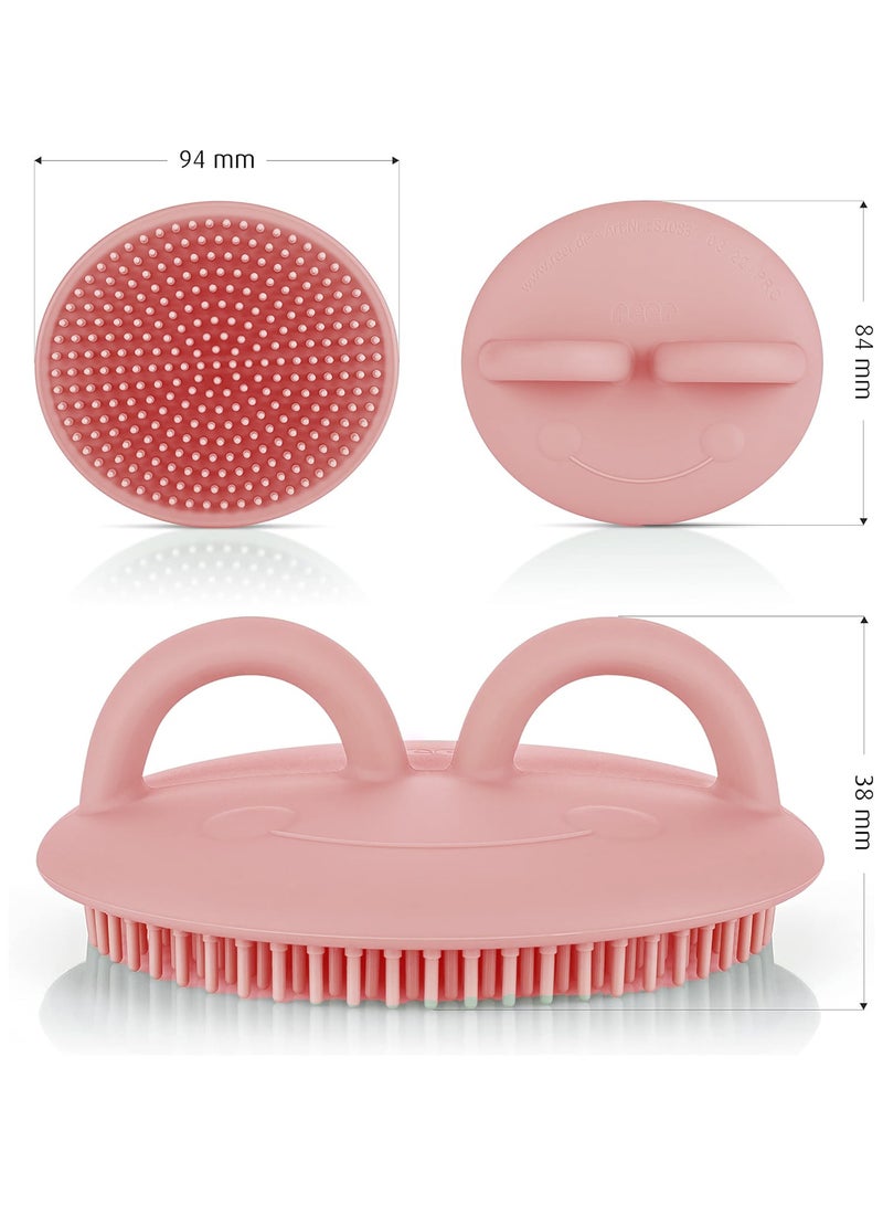 LuQu فرشاة استحمام سيليكون (مشط قشرة رأس الأطفال، ماساج لفروة الرأس سيليكون، فرشاة شامبو بشعيرات ناعمة للمواليد والأطفال الصغار. رأس فرشاة شامبو سيليكون ماساج لفروة الرأس) - Image 4