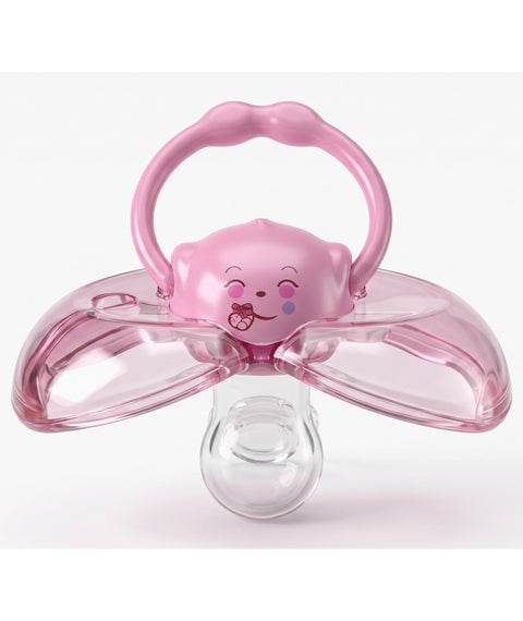 La Frutta Beveled Pacifier (Butterfly Pacifier), Orthodontic Nipple, Soft Close, BPA FREE, Size: S (0-6Months) - Rose