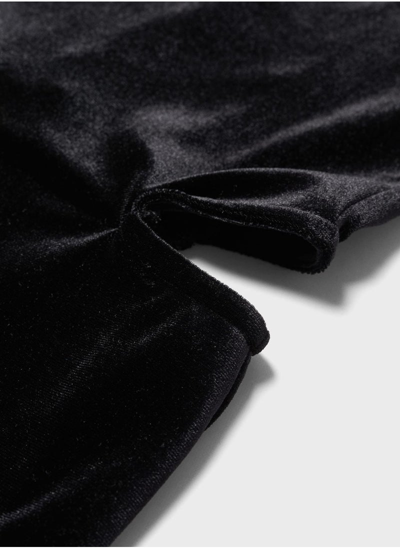 MANGO - Kids Halter Neck Velvet Jumpsuit - Image 1