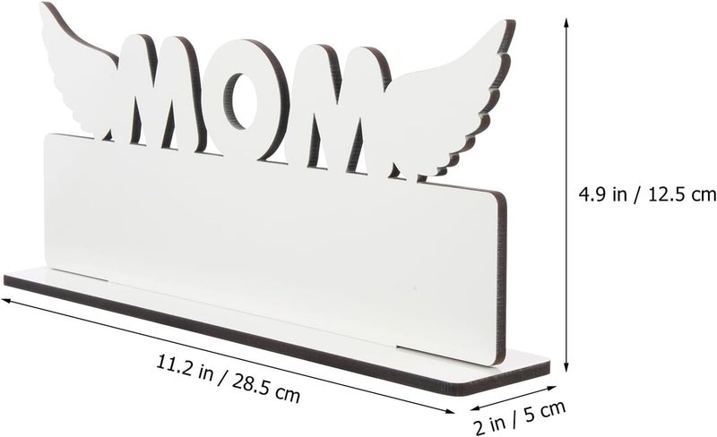 إطار صور تسامي لعيد الأم، مستلزمات DIY، مقاس 285x125x5 مم، إطار صور زخرفي من MDF للطاولة، فارغ للحرف اليدوية وقطعة مركزية للحفلات - Image 2