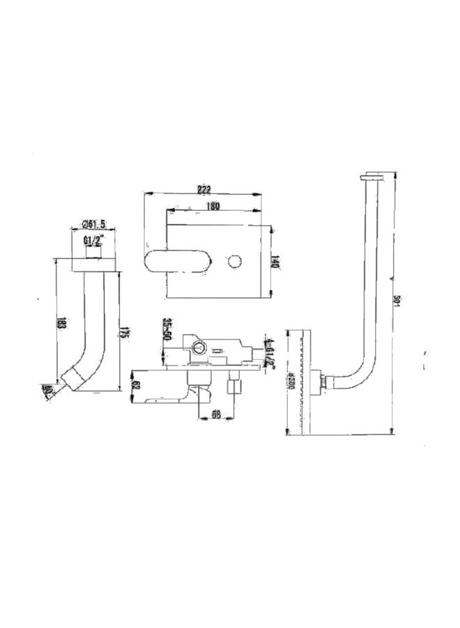 DANUBE HOME Milano Verdi Concealed Bath-Shower Mixer with Complete Set – Wall-Mounted Brass Mixer Tap with Hand Shower | Modern Design, Durable Finish, Easy Install for Bathrooms - Image 3