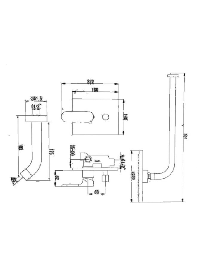 DANUBE HOME Milano Verdi Concealed Bath-Shower Mixer with Complete Set – Wall-Mounted Brass Mixer Tap with Hand Shower | Modern Design, Durable Finish, Easy Install for Bathrooms - Image 2