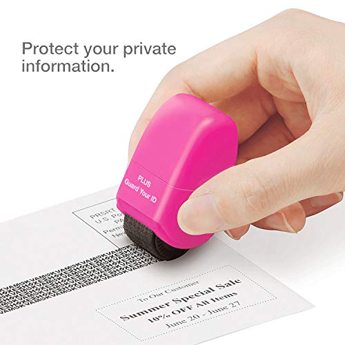 Plus Guard Your ID Identity Protection Stamp Roller, Deluxe Multi-Color 4-Pack - Image 2