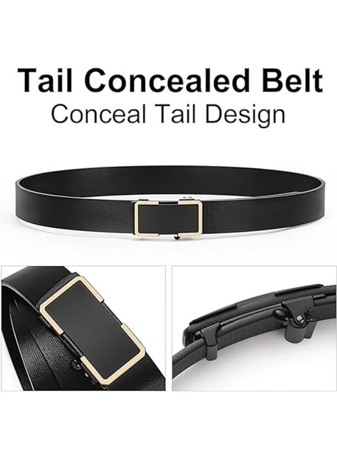 Bukela Men's Genuine Leather Ratchet Belt with Automatic Slide Buckle for Dress & Casual Wear - Image 5