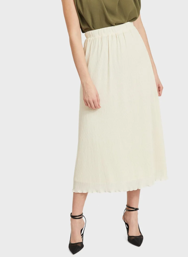 Vila Pleated Midi Skirt